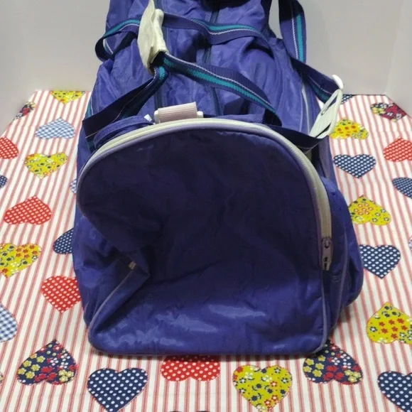 Purple Travel Gym Bag with Shoulder Strap - Picture 5 of 13